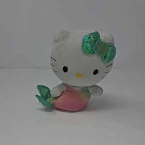 Ty Sanrio Hello Kitty Mermaid with Green Bow 6" Plush Stuffed Toy